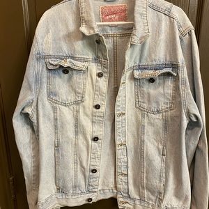 Light Washed Distressed Denim Jacket